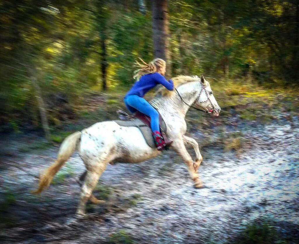 Mindy and her horse James Brown